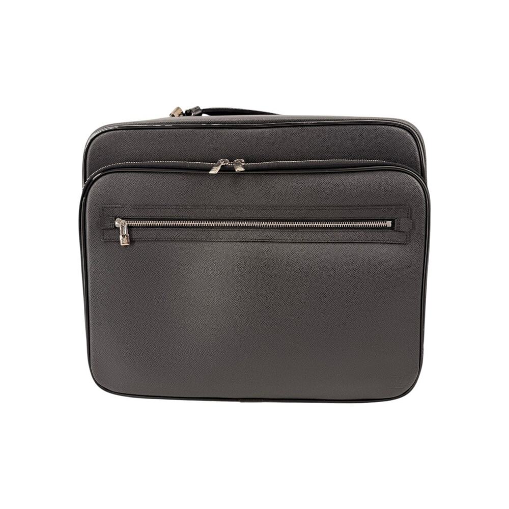 Louis Vuitton Taiga Pilot Rolling Case Bag Ardoise Gray Leather One Size